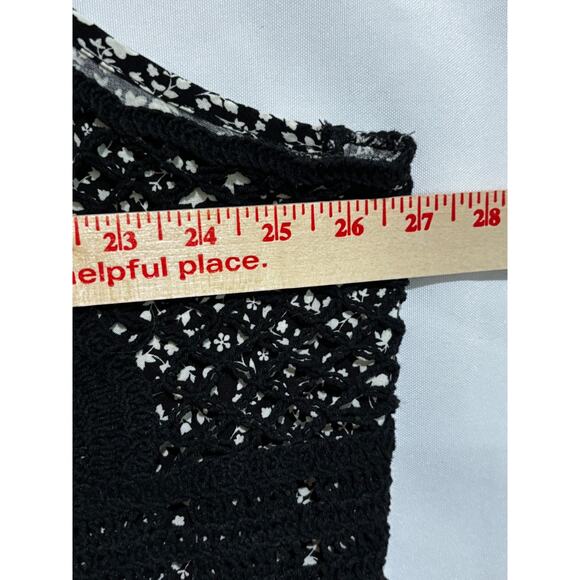 Eyeshadow women's Floral Crochet Babydoll Mini Dress top Sz 4X ruffle boho chic - Picture 5 of 9